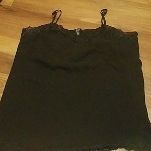 Black lacy spaghetti strap